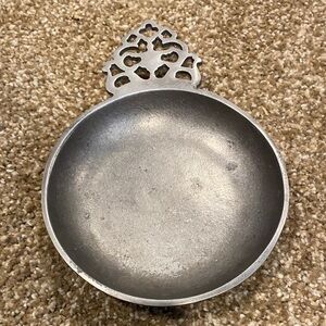 Decorative Pewter Metal Bowl / Porriger
